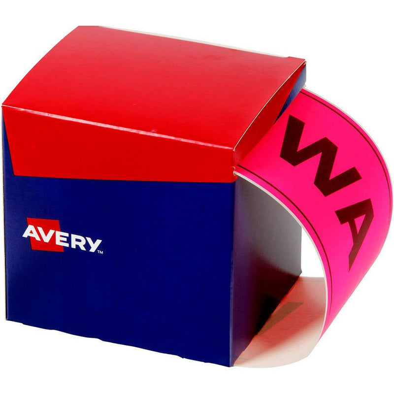 Avery 932606 State Identification Labels Wa 100 X 150.4Mm Fluro Pink Pack 500 932609 - SuperOffice