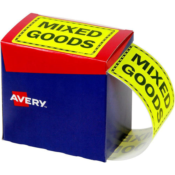 Avery 932614 Message Label Mixed Goods 125 X 75Mm Fluoro Yellow Pack 750 932614 - SuperOffice