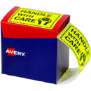 Avery 932615 Message Label Handle With Care 75 X 99.6Mm Fluoro Yellow Pack 750 932615 - SuperOffice