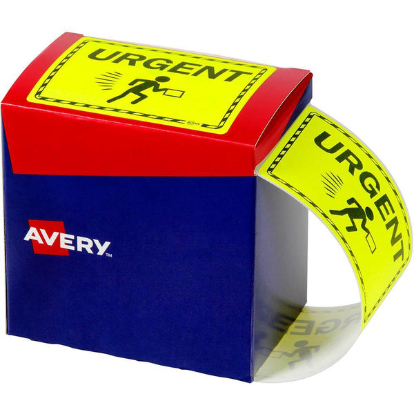 Avery 932616 Message Label Urgent 75 X 99.6Mm Fluoro Yellow Pack 750 932616 - SuperOffice