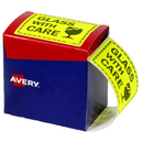 Avery 932618 Message Label Glass With Care 75 X 99.6Mm Fluoro Yellow Pack 750 932618 - SuperOffice