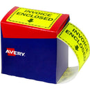 Avery 932619 Message Label Invoice Enclosed 75 X 99.6Mm Fluoro Yellow Pack 750 932619 - SuperOffice