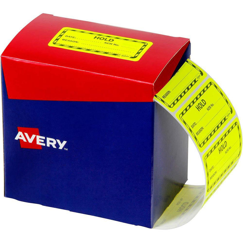 Avery 932622 Message Label Hold 75 X 36.1Mm Fluoro Yellow Pack 2000 932622 - SuperOffice