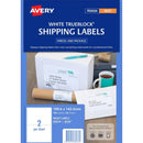 Avery 936036 J8168 Trueblock Shipping Label Inkjet 2Up White Pack 100 936036 - SuperOffice