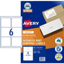 Avery 936088 J8166 Shipping Labels Inkjet 6UP White Pack 50 Sheets 936088 - SuperOffice