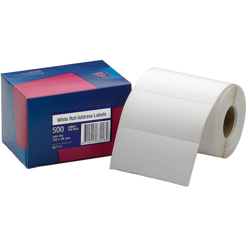 Avery 937111 Address Label 102 X 49Mm Roll White Box 500 937111 - SuperOffice
