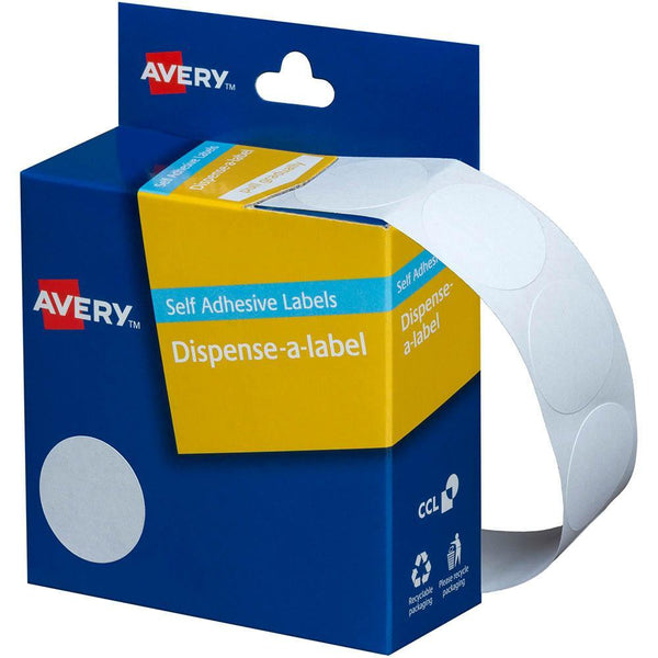 Avery 937202 Round Label Dispenser 24Mm White Box 550 937202 - SuperOffice