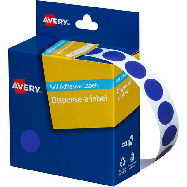 Avery 937236 Round Label Dispenser 14Mm Blue Box 1050 937236 - SuperOffice