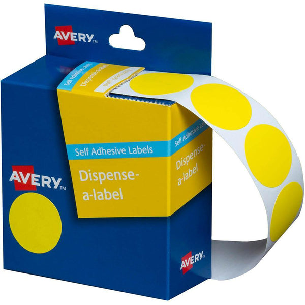 Avery 937247 Round Label Dispenser 24Mm Yellow Box 500 937247 - SuperOffice