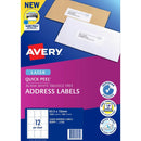 Avery 959005 L7164 Quick Peel Address Label With Sure Feed Laser 12Up White Pack 100 959005 - SuperOffice