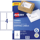 Avery 959030 L7169 Laser Labels Parcel 4Up White Pack 100 959030 - SuperOffice