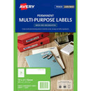 Avery 959032 L7665 Mini Data Label Laser White 24/Page Pack 600 959032 - SuperOffice