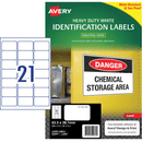 Avery 959064 L7060 Heavy Duty Laser Labels White 21/Page Pack 25 Sheets 959064 - SuperOffice