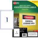 Avery 959067 L7067 Heavy Duty Laser Labels White 1/Page Pack 25 Sheets 959067 - SuperOffice