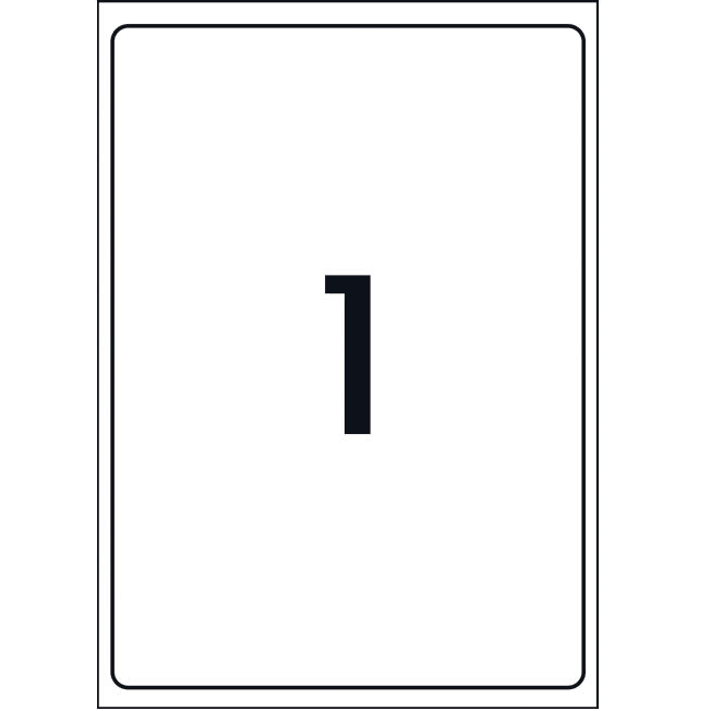 Avery 959067 L7067 Heavy Duty Laser Labels White 1/Page Pack 25 Sheets 959067 - SuperOffice