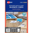 Avery 959079 C32016 Quick And Clean Colour Laser Business Cards White Satin 220Gsm Pack 250 959079 - SuperOffice
