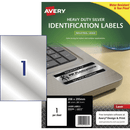Avery 959204 L6013 Heavy Duty Laser Labels Silver 1 UP Per Page Pack 20 959204 - SuperOffice