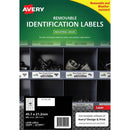 Avery 959205 Removable Heavy-Duty Labels 45.7 X 21.2Mm White Pack 20 959205 - SuperOffice