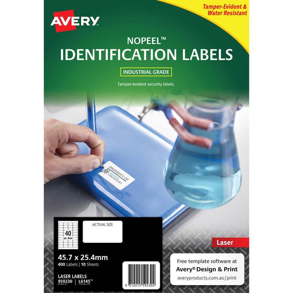 Avery 959230 L6145 No Peel Labels 40Up 45.7 X 25.4Mm White Pack 10 959230 - SuperOffice
