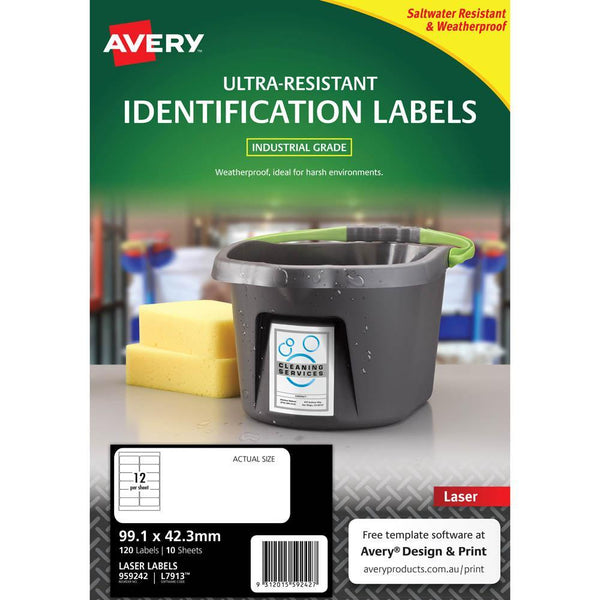 Avery 959242 Ultra-Resistant Outdoor Labels 99.1 X 42.3Mm White Pack 10 959242 - SuperOffice