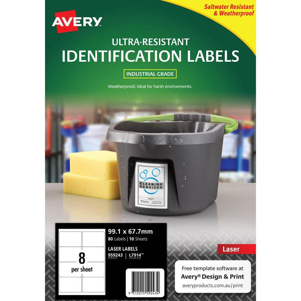 Avery 959243 Ultra-Resistant Outdoor Labels 99.1 X 67.7Mm White Pack 10 959243 - SuperOffice