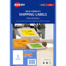 Avery 959404 L7168Fo High Visibility Shipping Label Laser 2Up Fluoro Orange Pack 10 959404 - SuperOffice