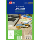 Avery 960101 L7676 Laser Labels Media Full Face Cd/Dvd 2Up Pack 25 960101 - SuperOffice