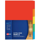 Avery 97565 Divider Manilla Extra Wide 5 Tab A4 Bright Multi Coloured 97565 - SuperOffice