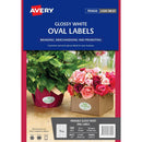 Avery 980000 L7102 Labels Print-To-The-Edge Oval 18 Up White Glossy Pack 180 980000 - SuperOffice