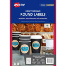 Avery 980002 L7106 Labels Print-To-The-Edge Round 12 Up Kraft Brown Pack 180 980002 - SuperOffice