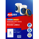 Avery 980009 Product Label Round Circle White Pack 120 980009 - SuperOffice