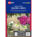 Avery 980016 L7124 Product Label Square Laser 20Up Gloss White Pack 10 980016 - SuperOffice