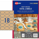 Avery 980018 L7103 Oval Label Kraft Brown Pack 270 980018 - SuperOffice