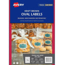 Avery 980018 L7103 Oval Label Kraft Brown Pack 270 980018 - SuperOffice