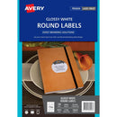 Avery 980028 L7100 Round Gloss Label 12Up 60Mm Dia White Pack 10 980028 - SuperOffice