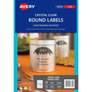 Avery 980030 L7093 Event Labels Round Clear 60Mm 12Up Pack 10 980030 - SuperOffice