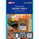 Avery 980031 L7094 Product Label Square Laser 20Up Gloss White Pack 10 980031 - SuperOffice