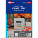 Avery 980032 L7095 Product Label Square Laser 20Up Clear Pack 10 980032 - SuperOffice