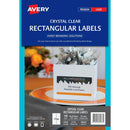 Avery 980033 L7137 Crystal Clear Rectangle Labels Laser 10Up Pack 10 980033 - SuperOffice