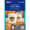 Avery 980035 L7139 Event Labels Oval Kraft Brown 63.5 X 42.3Mm 18Up Pack 15 980035 - SuperOffice