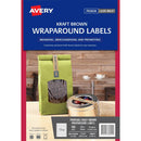 Avery 980051 L7145 Labels Wraparound Kraft Brown Pack 180 980051 - SuperOffice