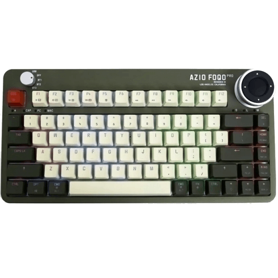 AZIO FOQO Mechanical TKL Keyboard Pro Wireless Hot-Swappable RGB Olive Green Light FQ2103 - SuperOffice