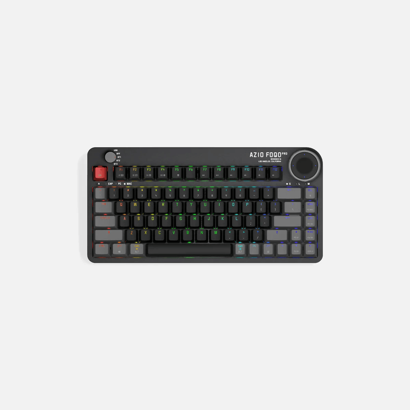 AZIO FOQO Mechanical TKL Keyboard Pro Wireless Hot-Swappable RGB Space Grey Dark FQ2101 - SuperOffice