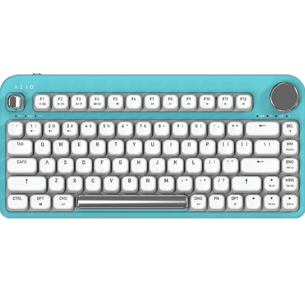 AZIO IK409 IZO Wireless Bluetooth Keyboard TKL Compact Mint Daisy Turquoise Blue IK409 - SuperOffice