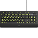 AZIO KB506 Large Font Letters Print 5-Colour Backlit Wired Keyboard Easy To See KB506 - SuperOffice
