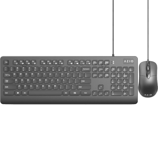 Azio KM535 Antimicrobial Washable Waterproof Wired USB Keyboard And Mouse Set KM535 - SuperOffice