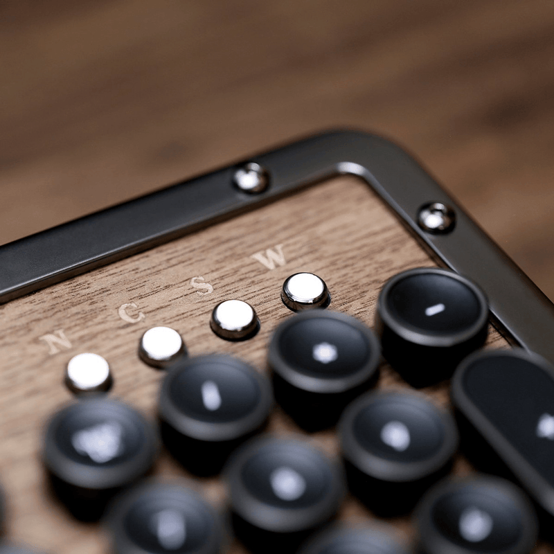 Azio Retro Classic Wired Keyboard Full Size Typewriter Style Elwood MK-RETRO-W-01-US - SuperOffice