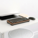 Azio Retro Classic Wireless Keyboard TKL Compact Typewriter Style Wrist Rest Elwood MK-RCK-W-01-US - SuperOffice
