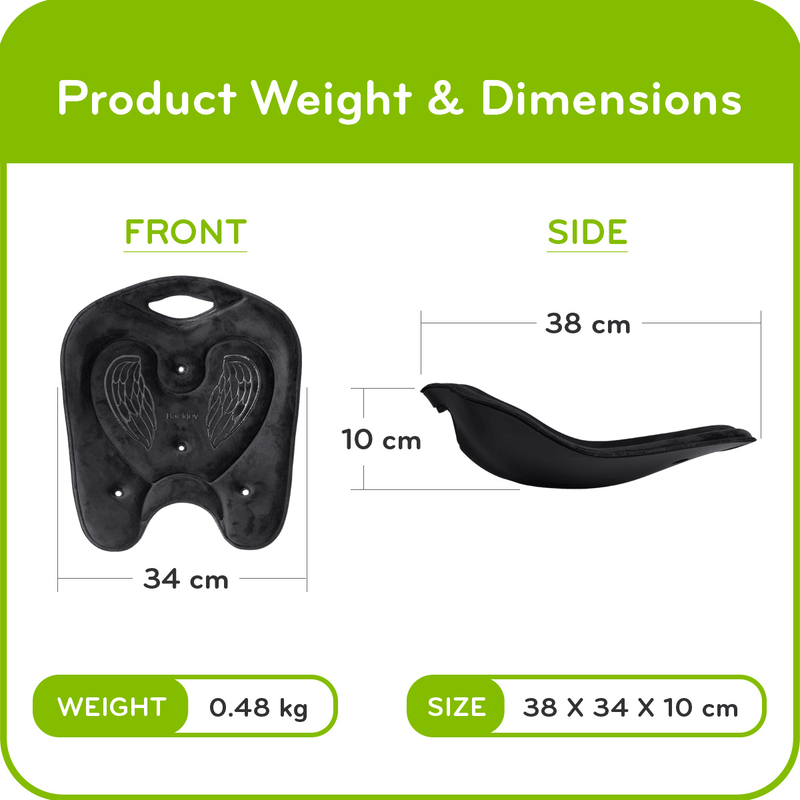 BackJoy SitSmart Posture Core Angel Lux UpRight Ergonomic Back Seating Correction Black BJSAL001 - SuperOffice