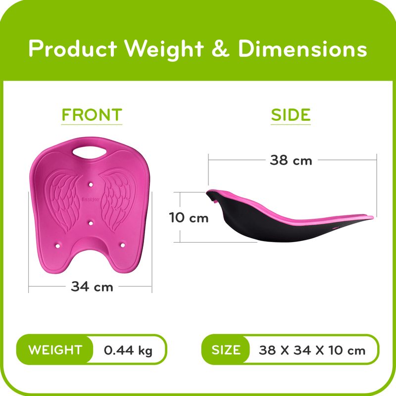 BackJoy SitSmart Posture Core Angel UpRight Ergonomic Back Seating Correction Black BJSCA001 - SuperOffice